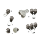 Sujetabolígrafos Metálico - 20 - REMACHE - 100 unidades