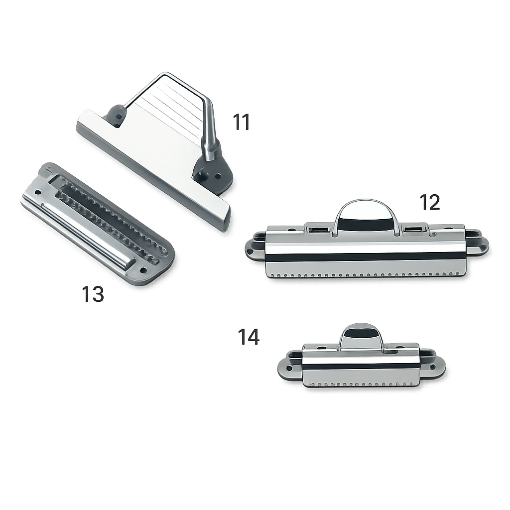 Pinzas Metálicas para Tablero 4 Modelos