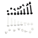 Tornillos de Plástico Blancos/Negros - 3,5mm - 100 - BLANCO