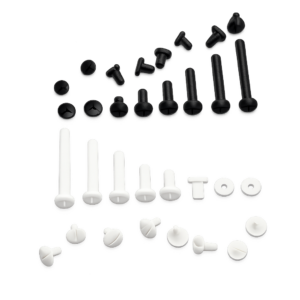 Tornillos de Plástico Blancos/Negros