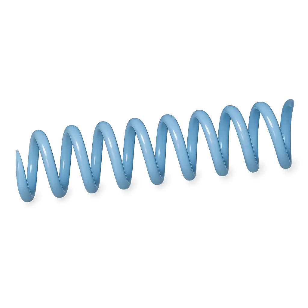Espiral de Plástico Azul Cristal Paso 50