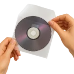 Bolsillo Para CD Autoadhesivo - CD CUADRADO CON SOLAPA (100 unid)