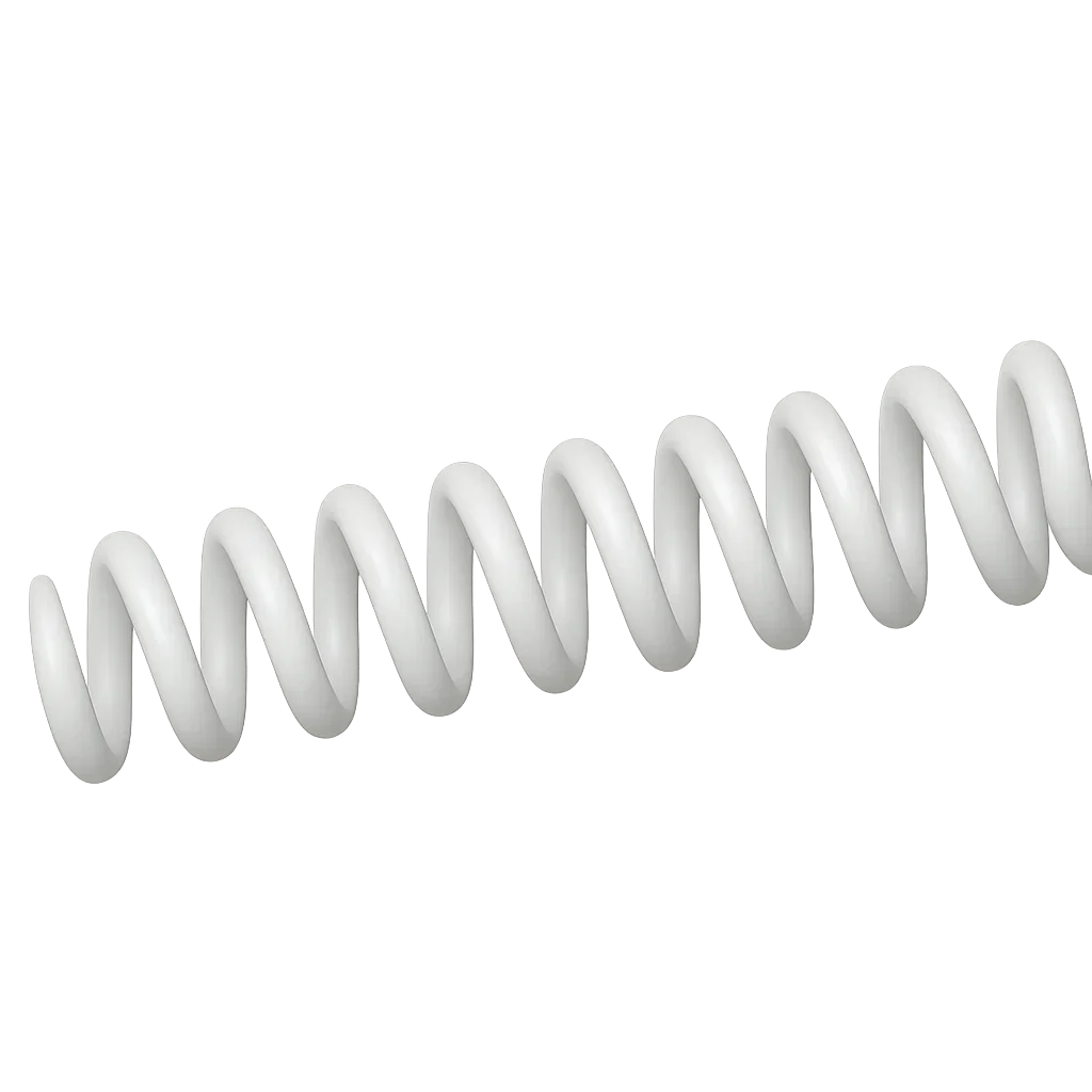 Espiral De Plástico Blanco Paso 64