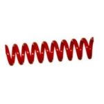 Espiral de Plástico Rojo Paso 64 - Rojo - 64 (5mm) - 18 - 50 unidades