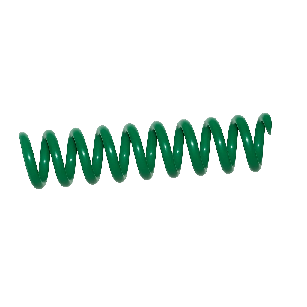 Espiral de Plástico Verde Paso 64