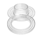 Ollaos y Arandelas Transparentes 12mm Dentados - Ollao - Blister 100 unidades - 12mm