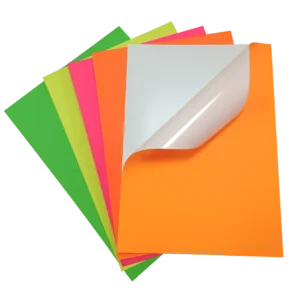 Papel Fluorescente Auto Adhesivo 80gr