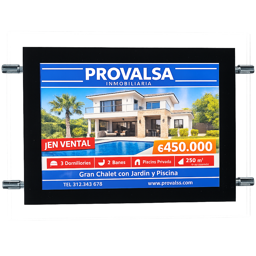 Marco Publicitario Deslizante Retroiluminado LED