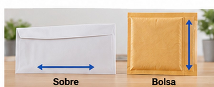 Diferencias entre un sobre y una bolsa postal